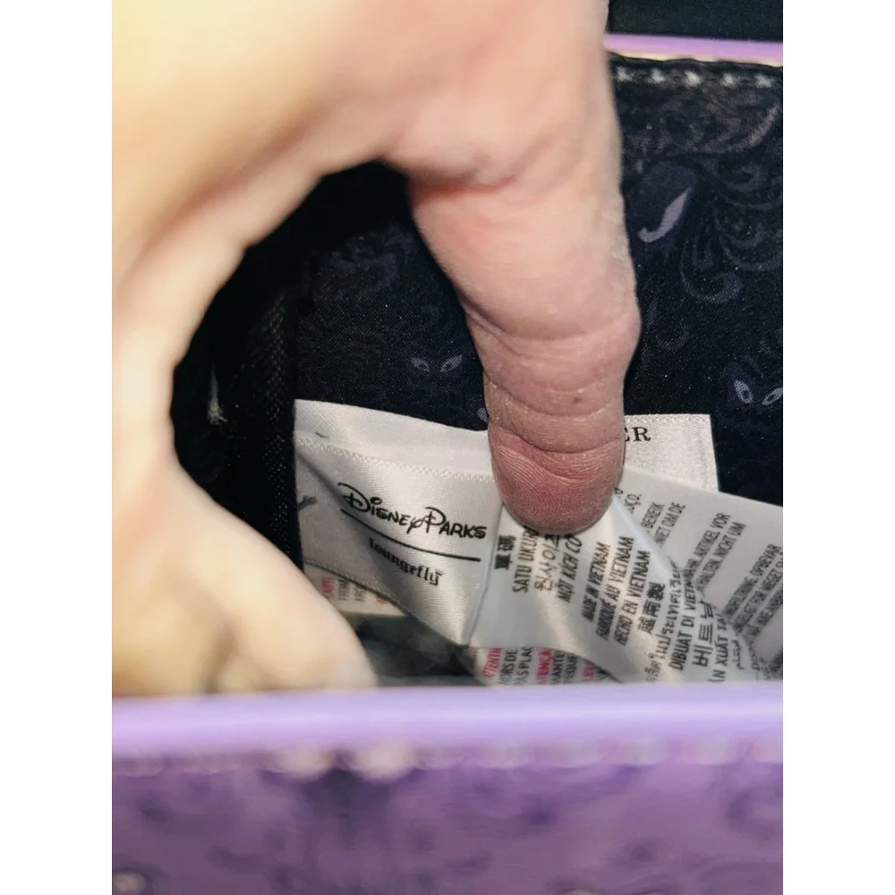 Loungefly Disney Parks The Haunted Mansion Wallpaper Eyes Crossbody Bag 2022 EUC - Picture 6 of 7